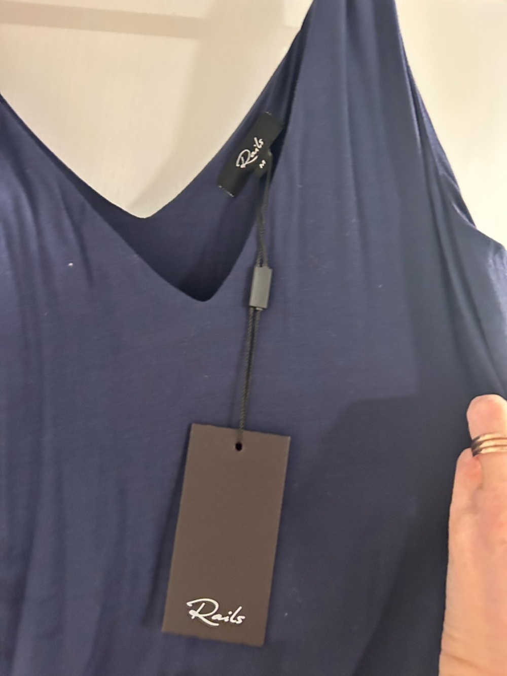 Rails Franca Navy V-Neck Midi Dress - Picture 5 of 7